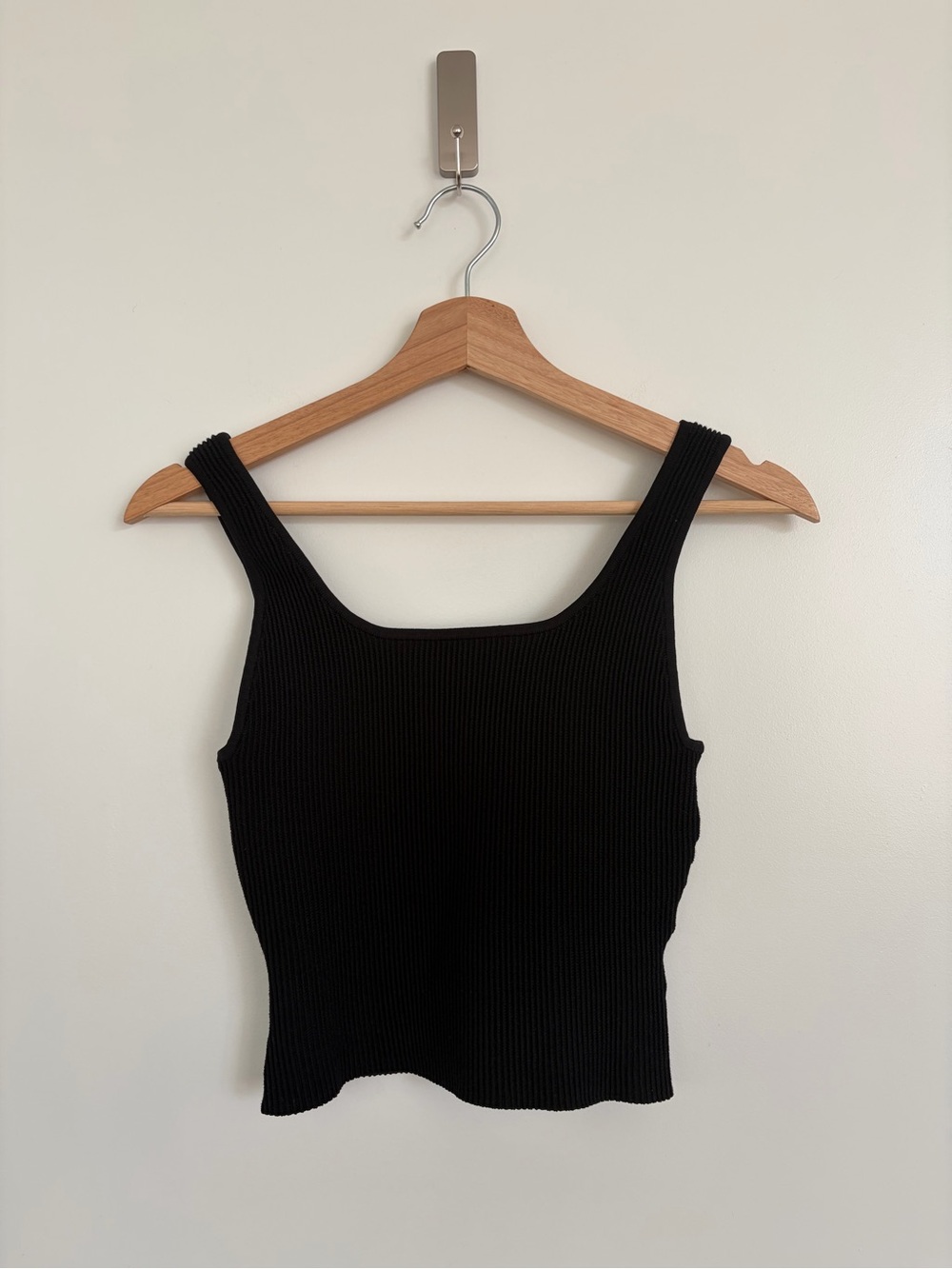 Quince Cropped Square Neck Ribbed Knit Tank - Picture 2 of 8